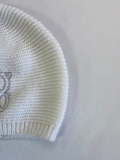 OBAIBI. Gorro blanco punto T.3 meses
