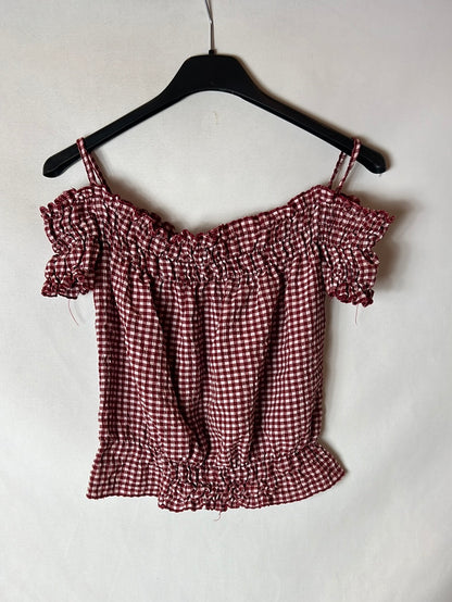 SENSATIONS POUR ELLE. Top cuadros vichí T.s