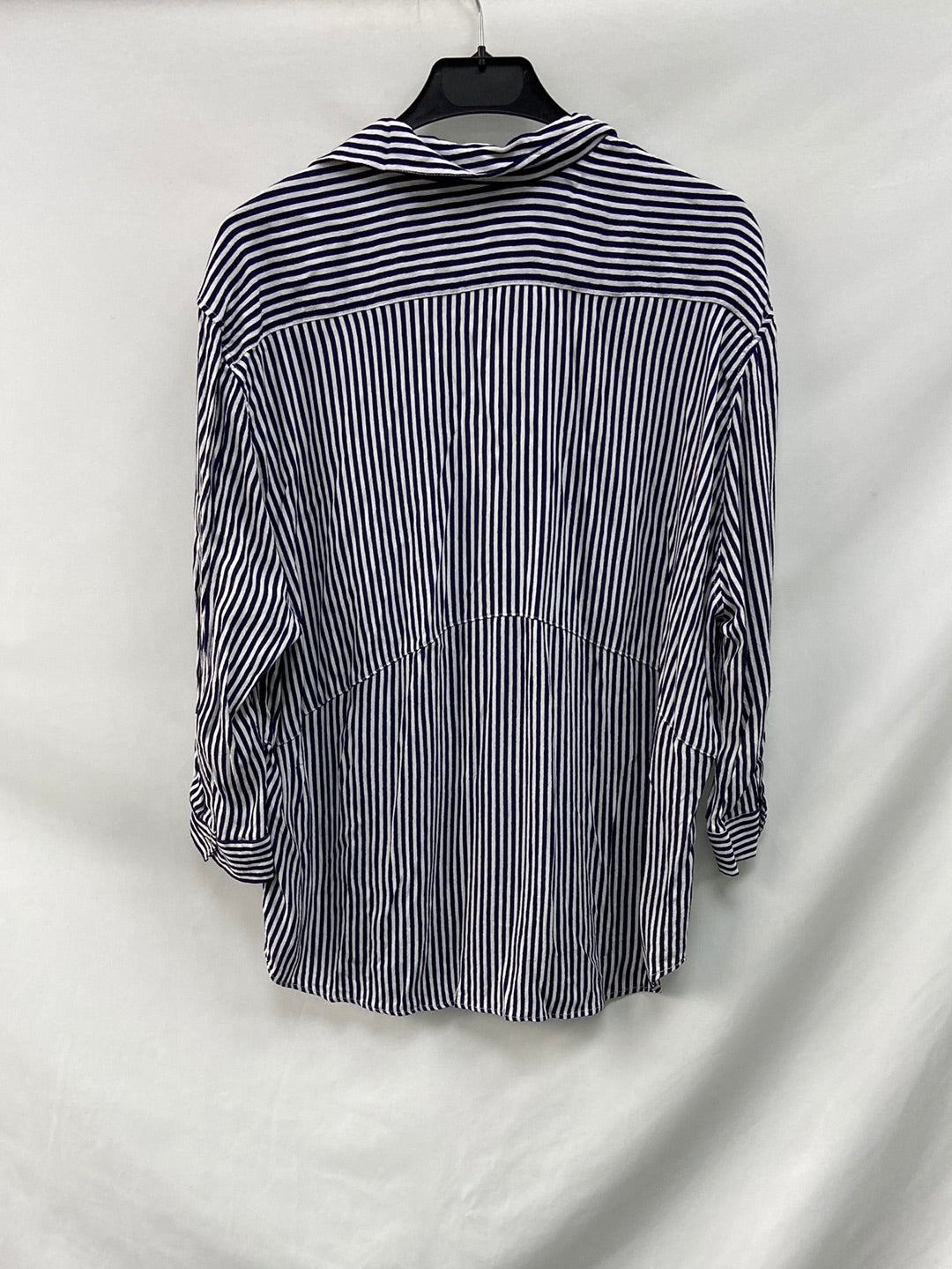 ZARA.Blue striped blouse Ts