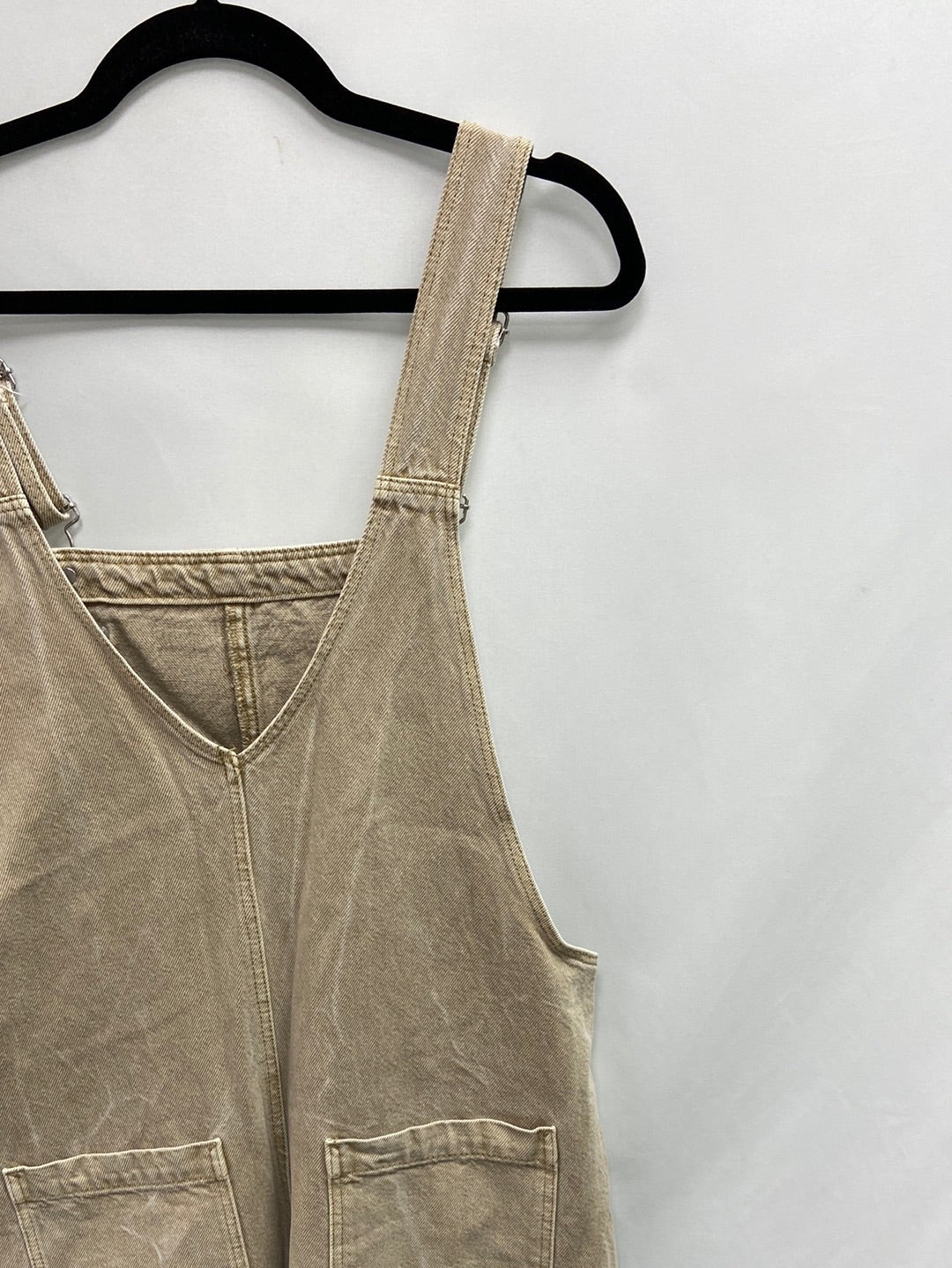 PULL&BEAR.Peto largo vaquero beige T.M