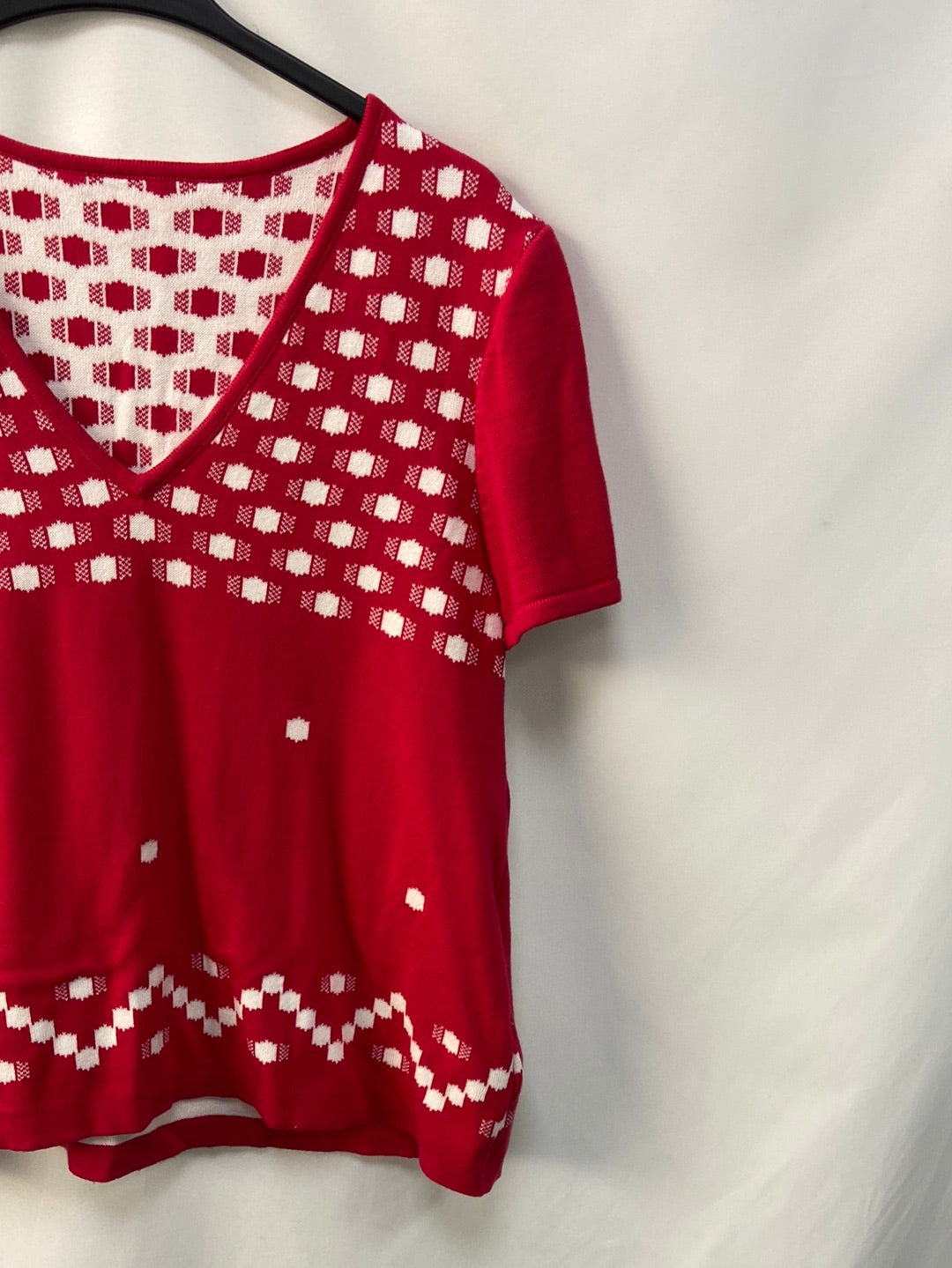 OTRAS.Camiseta punto roja T.M