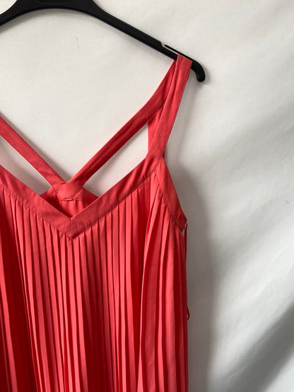 MASSIMO DUTTI.Pleated pink top T.38