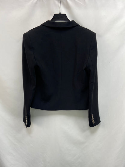 MANGO. Blazer negra cortita T.m