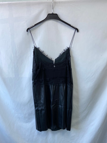 LEFTIES.Vestido lencero polipiel T.L