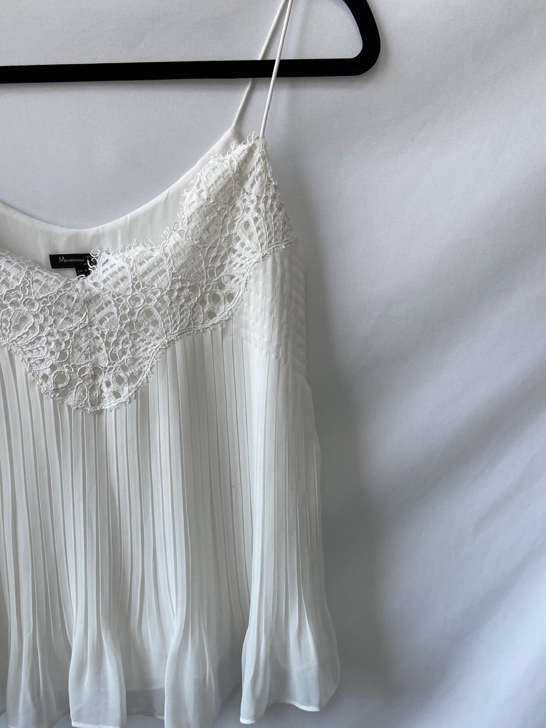 MASSIMO DUTTI.Top blanco tirantes T.34
