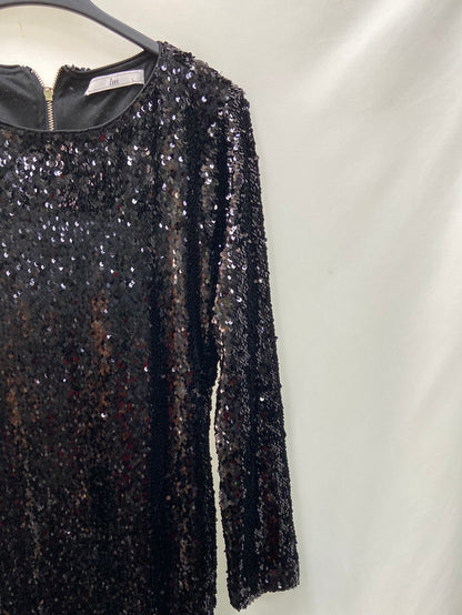 LM.Vestido negro lentejuelas T.L