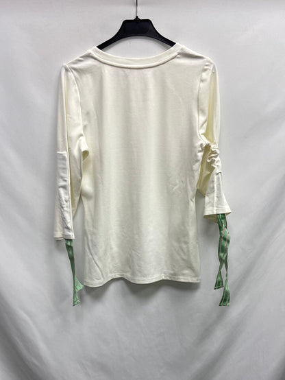 INTROPIA. White lace-up T-shirt