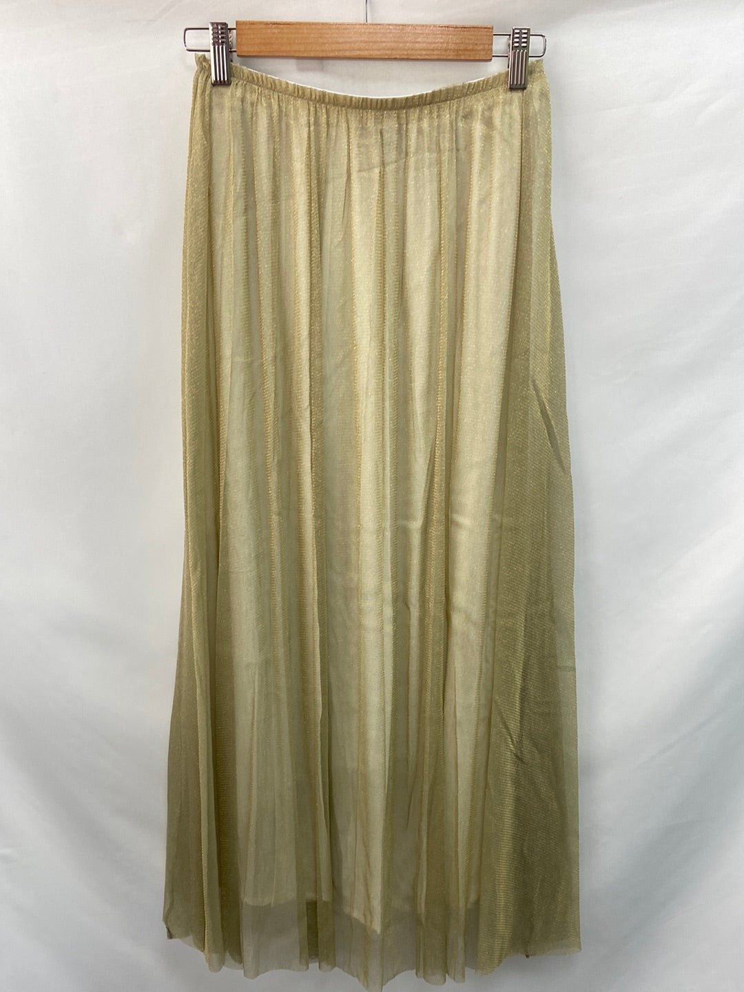 BY CLÉA. Falda midi  dorada tull (36/38 y 40/42)