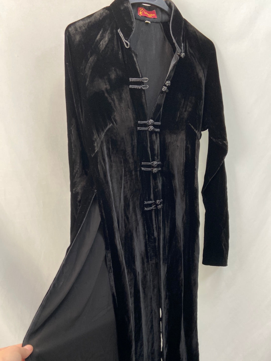 LA SENSITIVE.Top largo/kimono negro terciopelo T.m(s)