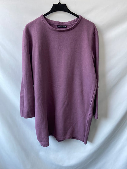 ZARA.Vestido gordito estilo camiseta T.M