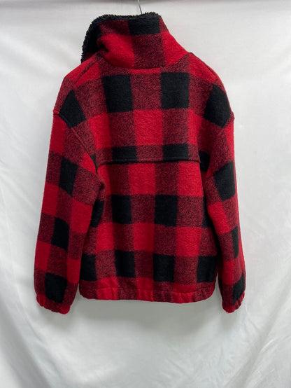 BERSHKA.Abrigo/jersey de cuadros T.xs