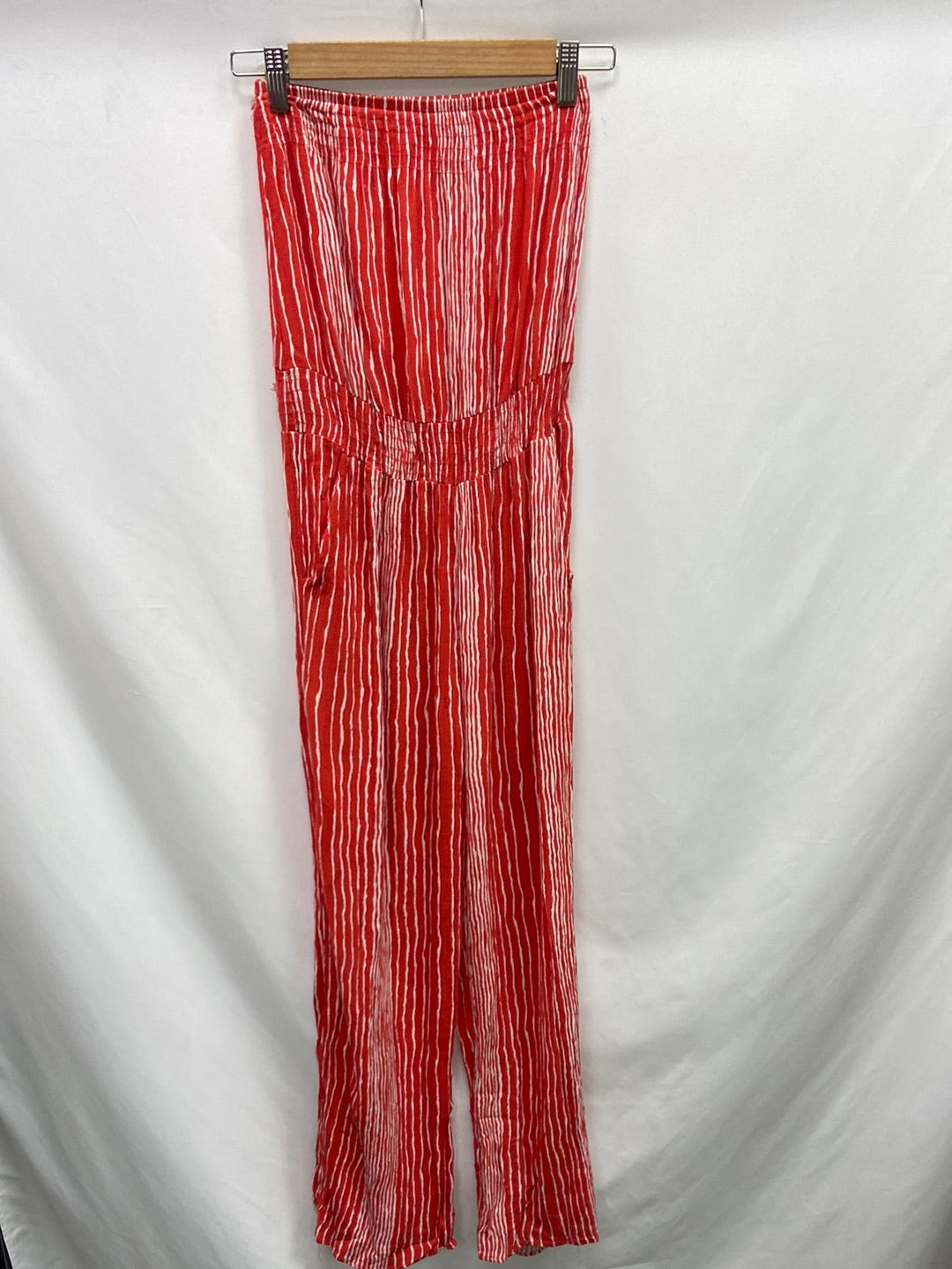 CHOCOLATE. TS strapless striped jumpsuit