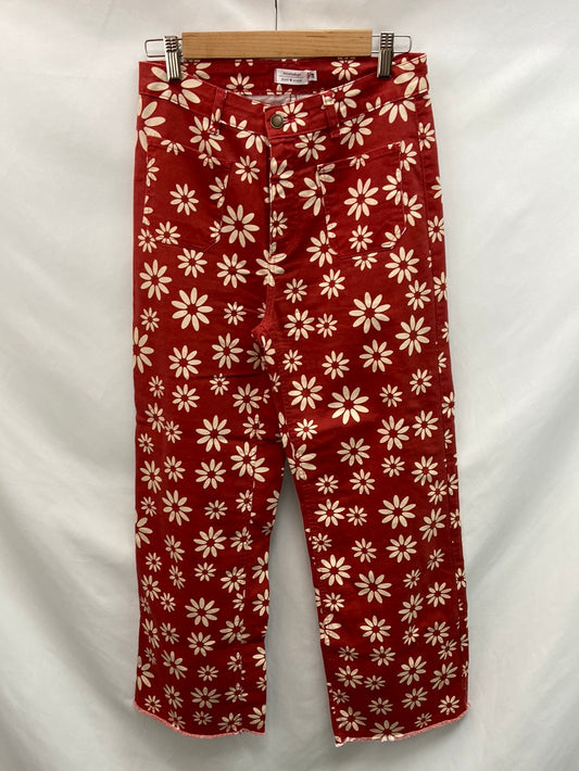 RENATTA&amp;GO.Straight wide-leg printed trousers size 38