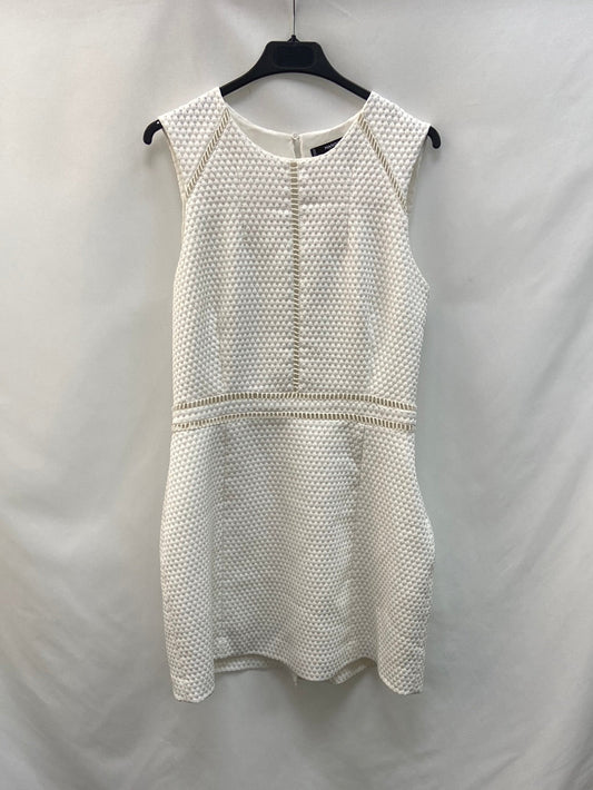 MANGO. White textured Tl dress
