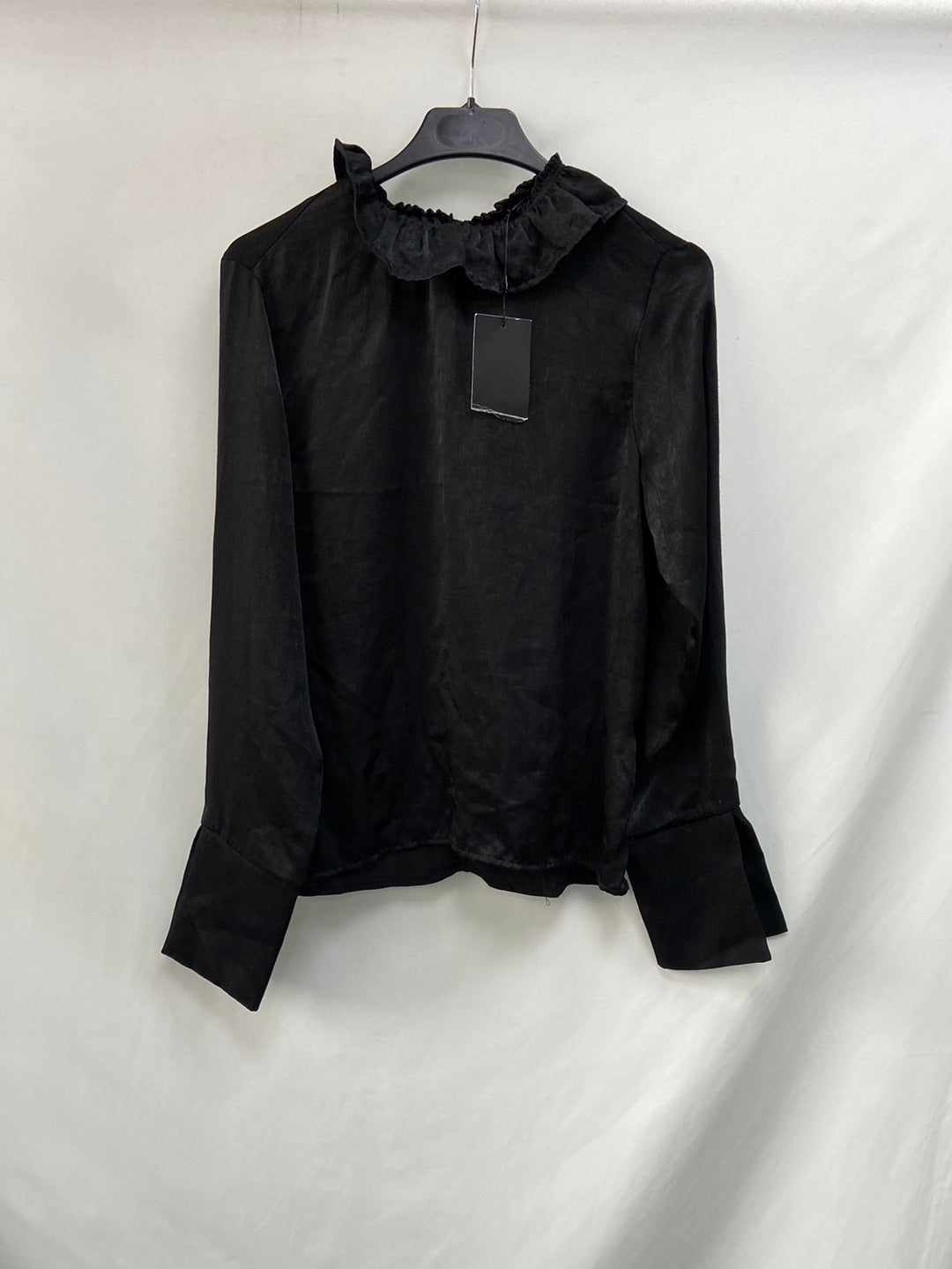 MarketZARA.Black satin blouse TM