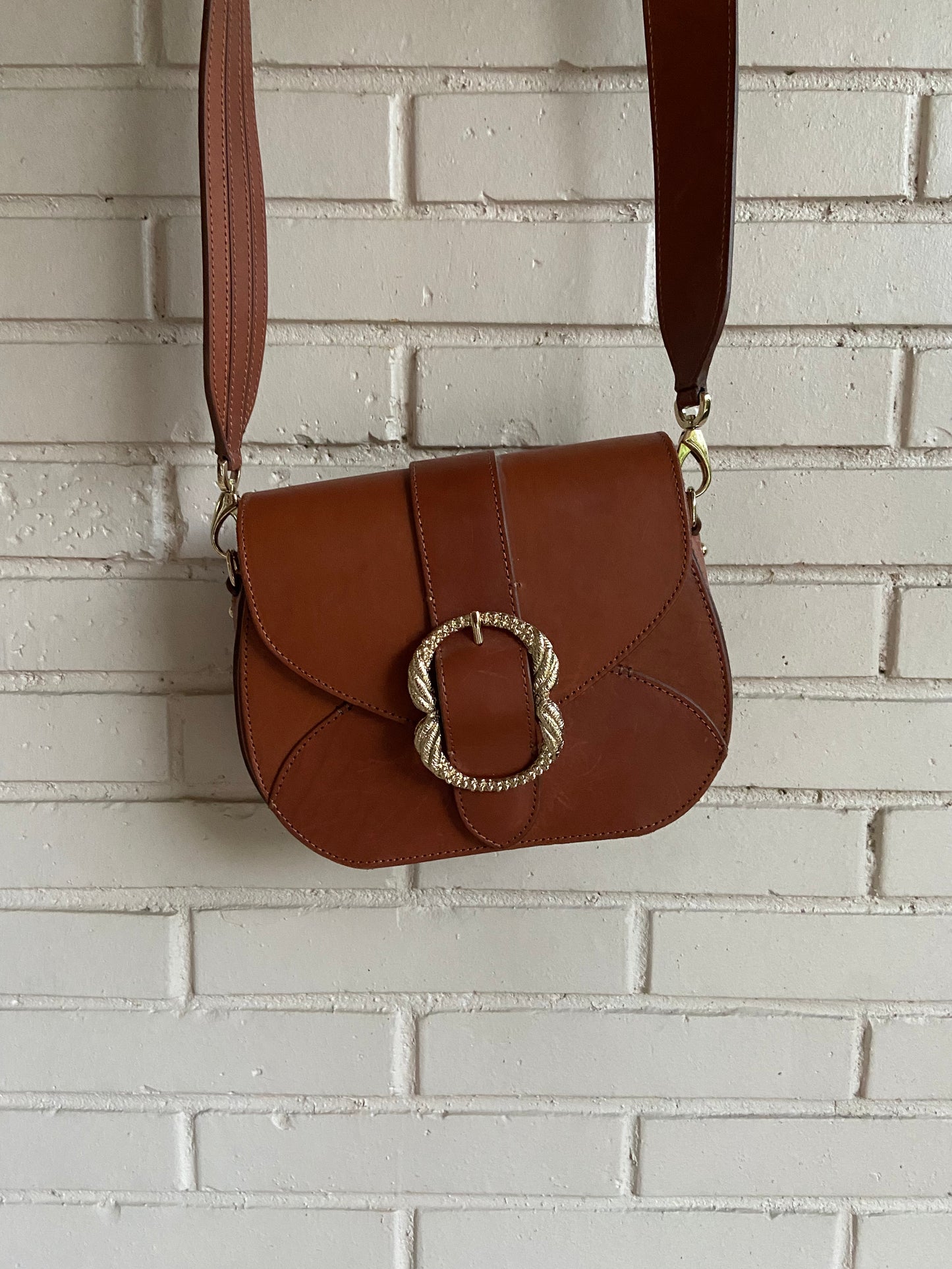 Bolso marrón piel