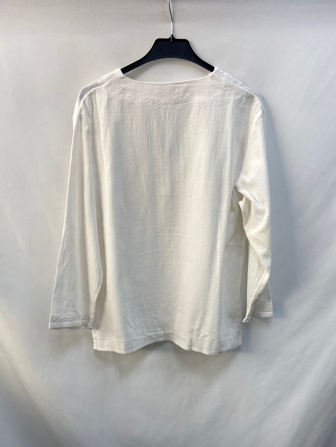 BLANC DU NIL.White cotton top TM/L