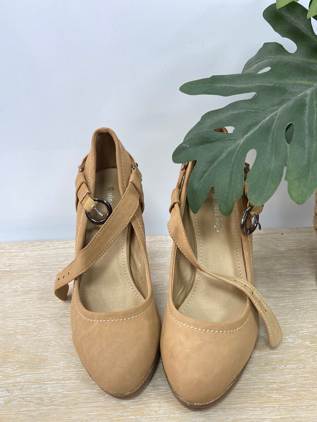 MARIPOSA ROJA.Zapatos bailarinas tacón T.37