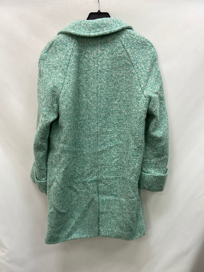 ZARA.Abrigo verde jaspeado T.XS