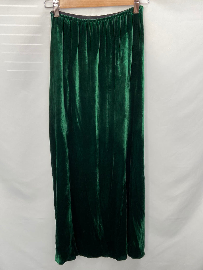 TCN.Falda larga verde terciopelo T.xs