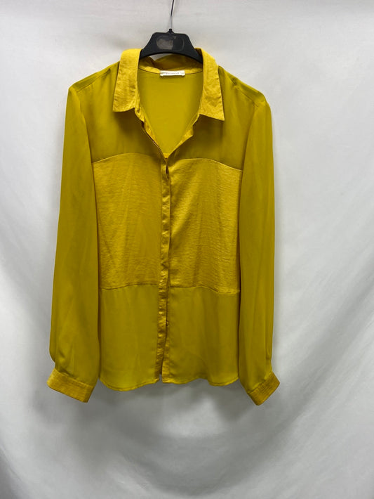 PROMOD. Yellow double texture blouse Tu(m)