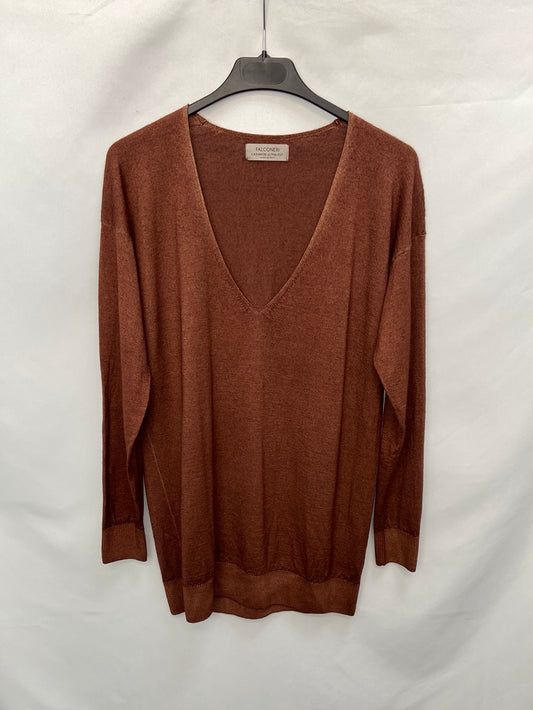 FALCONERY.Jersey cashemere cuello pico T.s