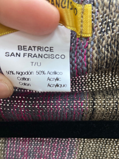 BEATRIZ SAN FRANCISCO. Striped knit poncho