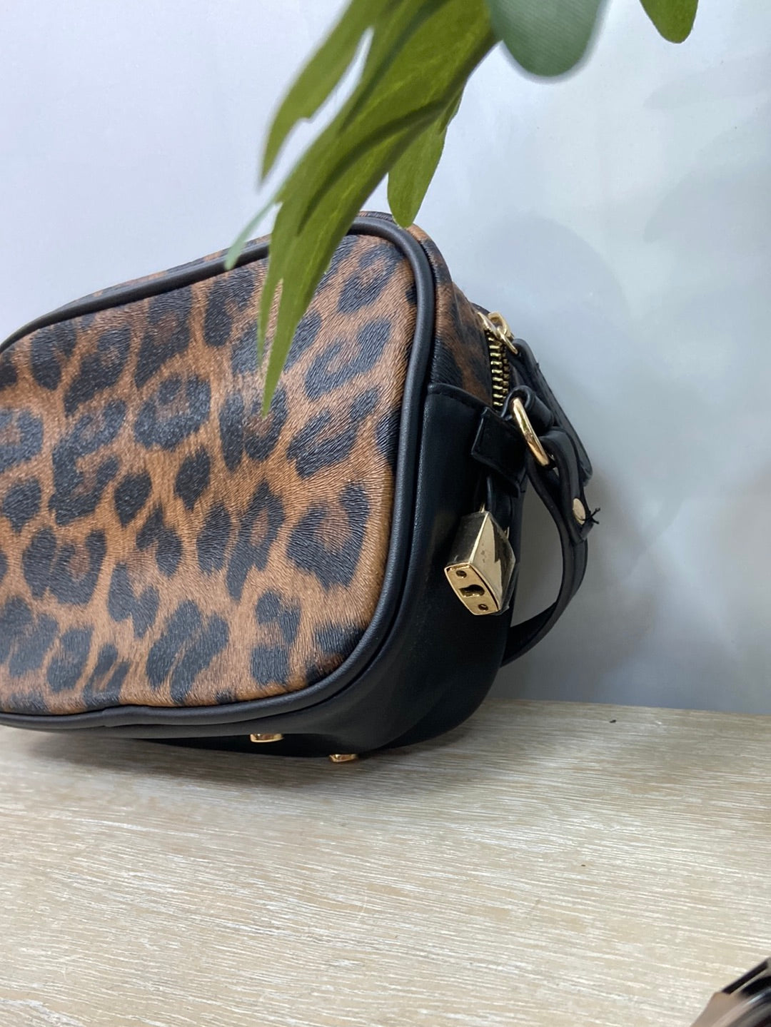 CORTEFIEL. Animal print faux leather bag
