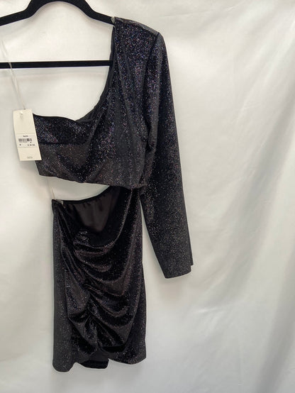 MULAYA.Vestido asimétrico estampado T.XS