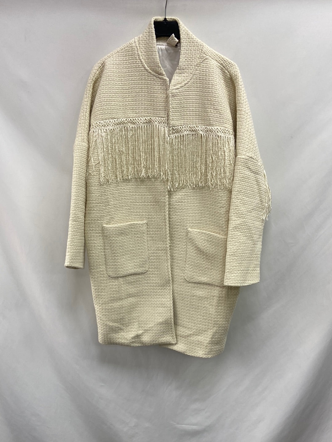 NEKANE.Abrigo largo flecos T.S