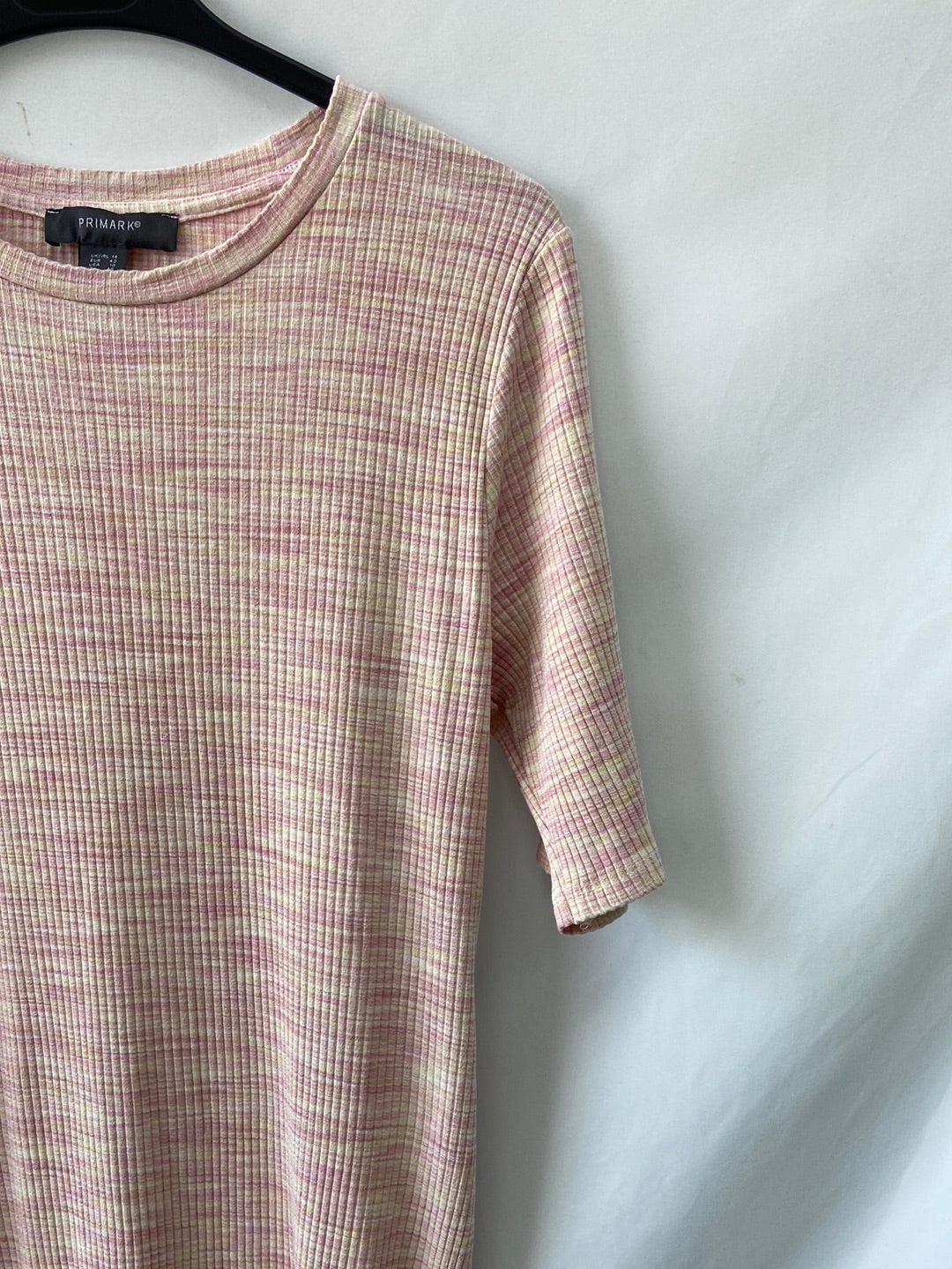 PRIMARK.Vestido ajustado punto canalé T.42 (m)