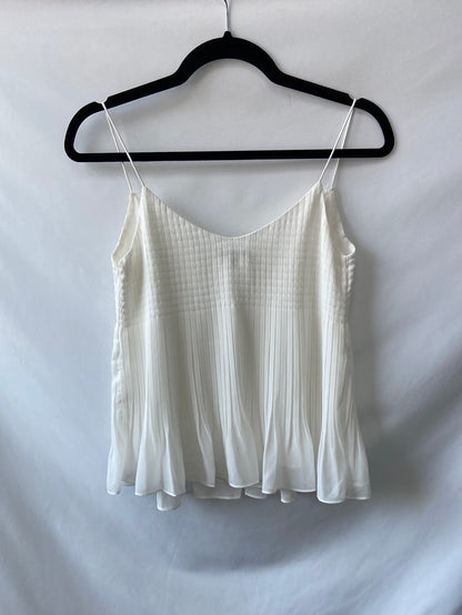 MASSIMO DUTTI.Top blanco tirantes T.34