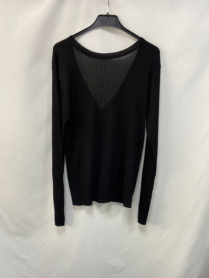 BIMANI. Black cardigan with Tl threads