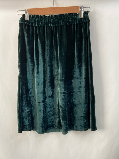 MASSCOB.Green velvet midi skirt S.34