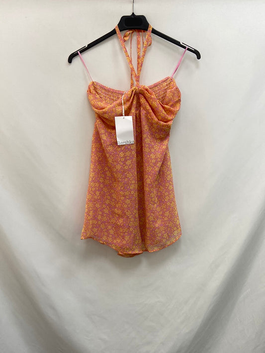 BERSHKA.Mono corto flores T.S