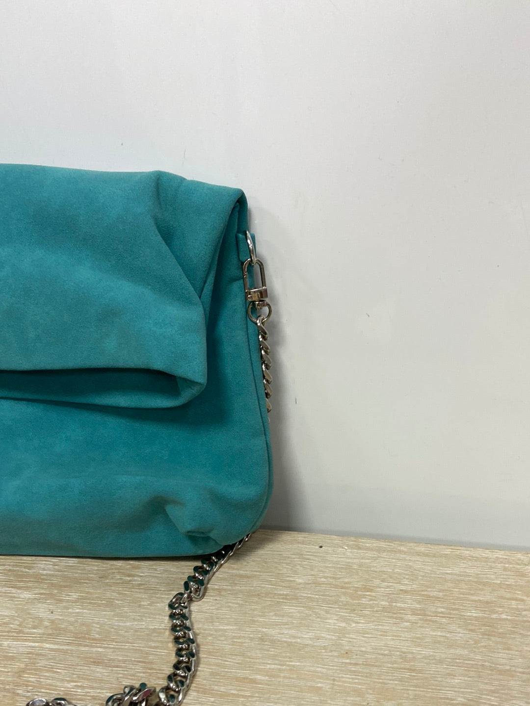 MarketJUSTFAB. Blue suede bag