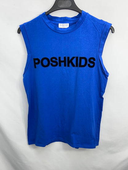 CLAUDIE PIERLOT. POSHKIDS tm blue t-shirt