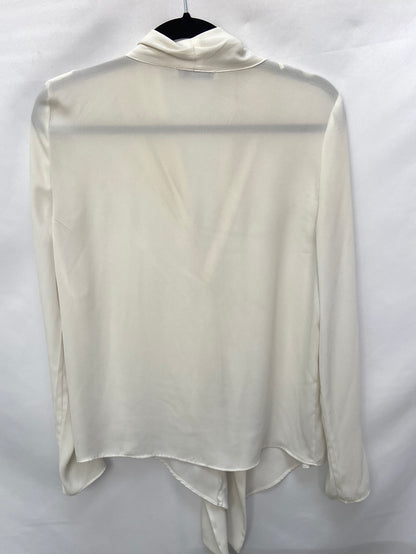 MANGO.Blusa blanco roto anudada T.M