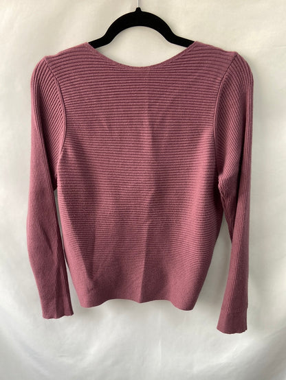 OTRAS.Jersey punto canalé morado T.L