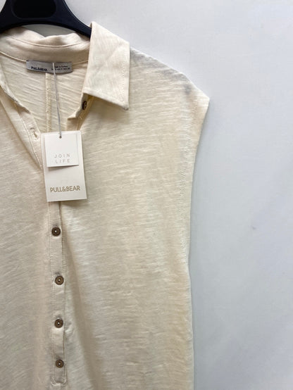 PULL&amp;BEAR. Beige TS short jumpsuit