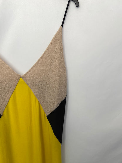 ZARA.Vestido midi tricolor T.M