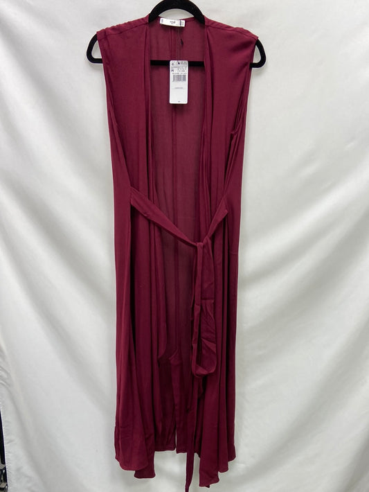 MANGO. Long burgundy vest TM