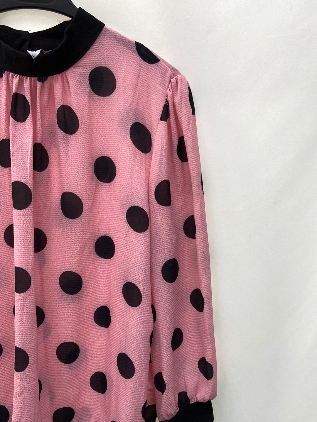 SENSE.Pink polka dot blouse TM