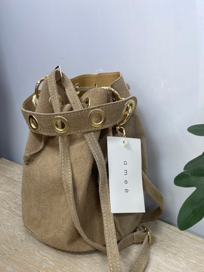 AMEÉ.Bolso piel beige
