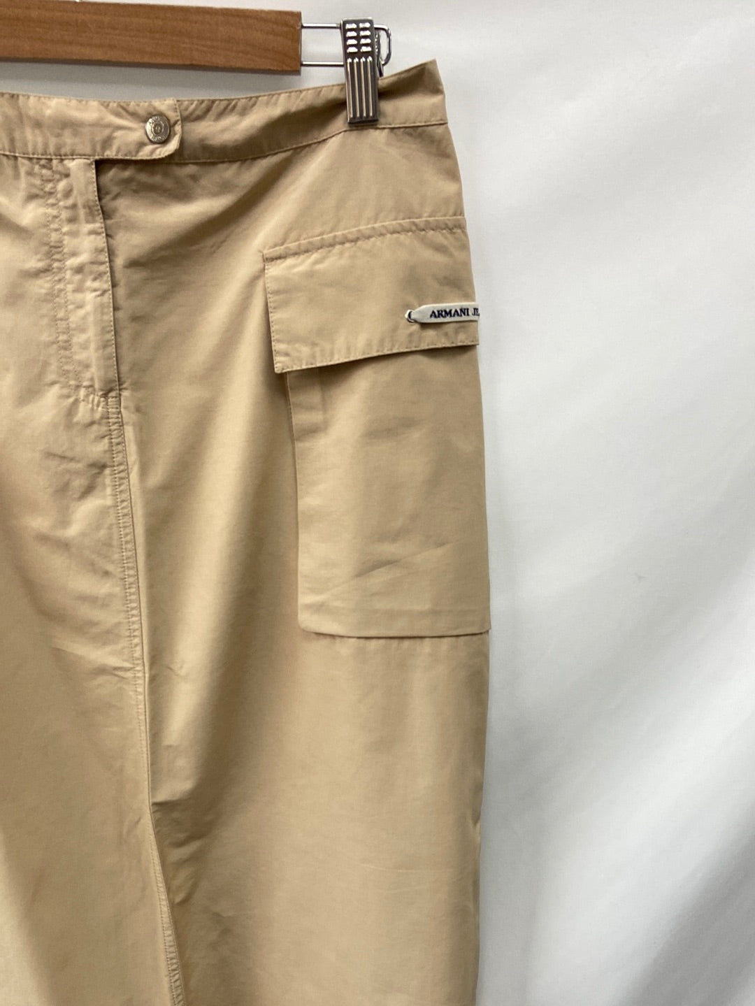 ARMANI JEANS. Falda larga beige T.42(38)