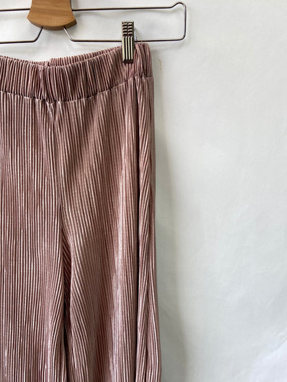 ZARA.Culottes rositas plisados T.XS