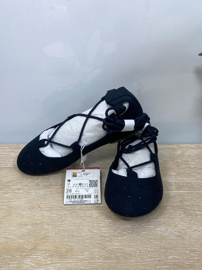 ZARA KIDS.Bailarinas azules cuerdas T.28