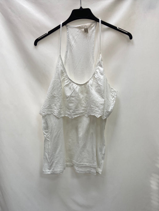 SPRINGFIELD.Top blanco troquelado T.M