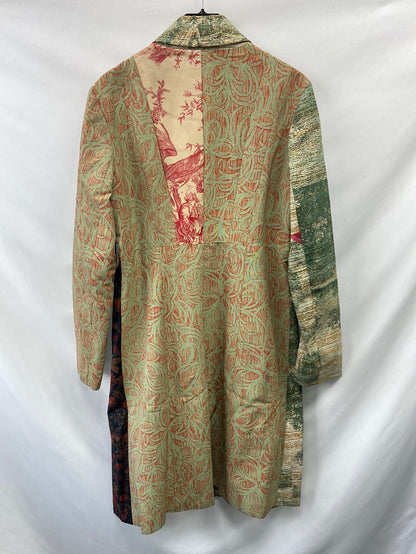 CUSTO.Long printed coat T.44