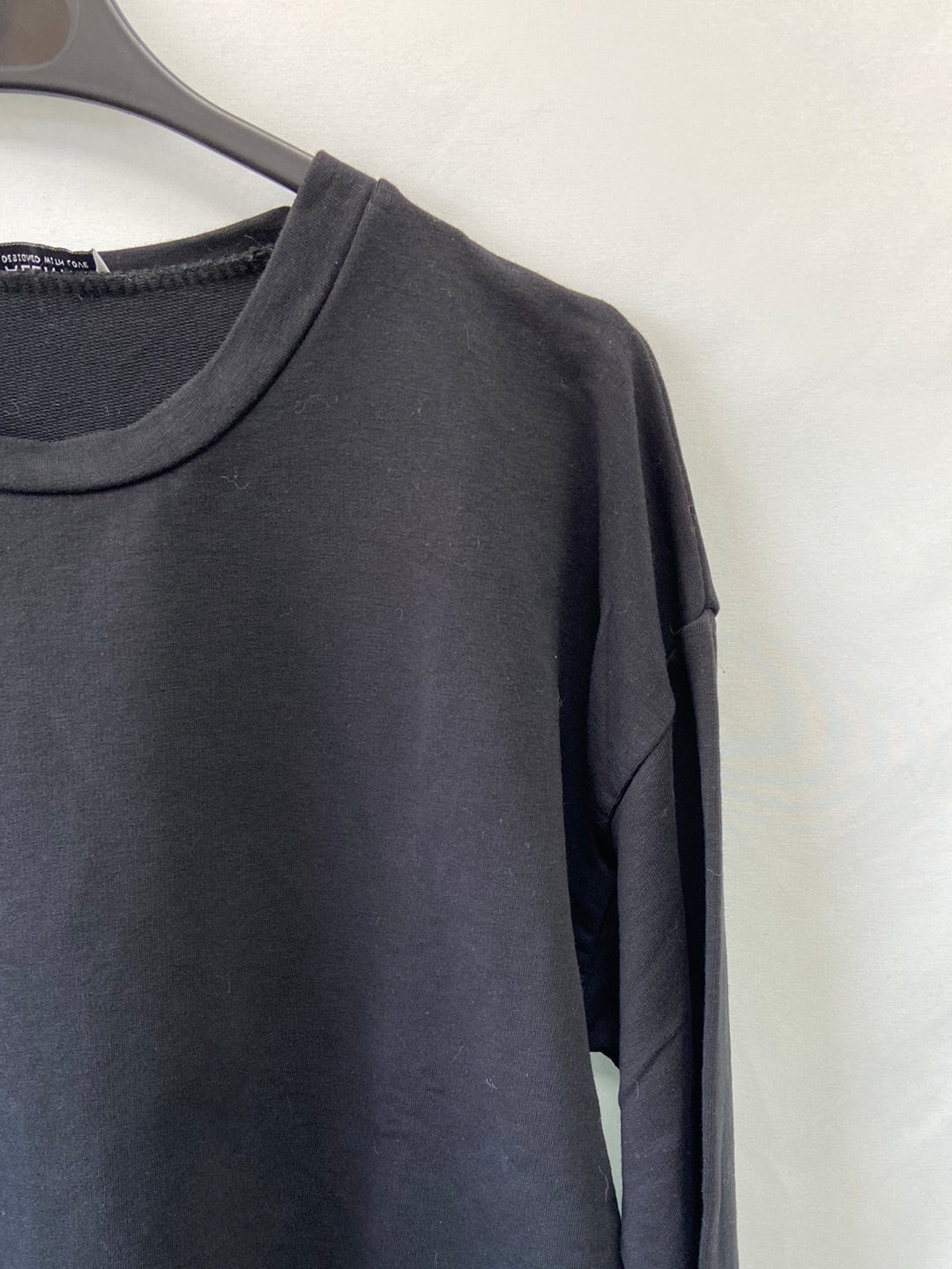 VALENTINA.Sudadera fina negra T.L